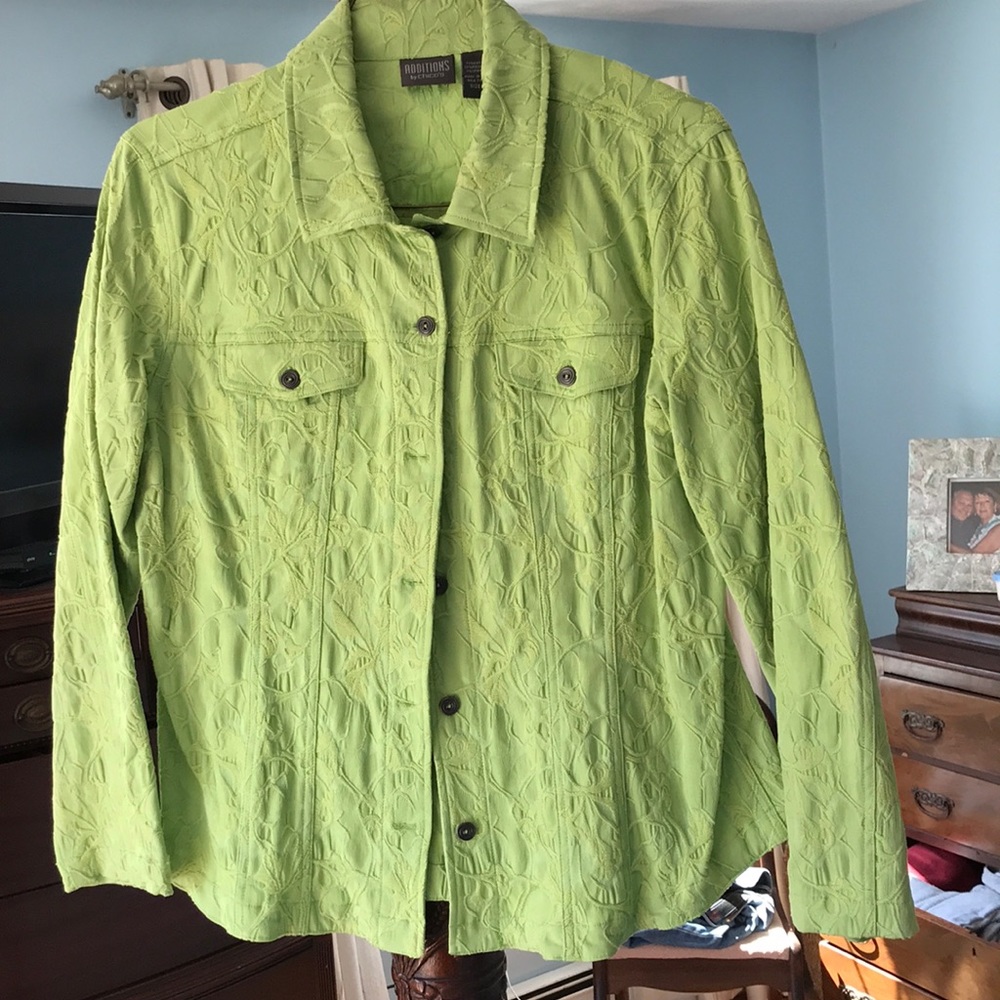 Lime green jacket by Chico’s.